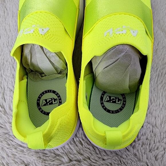 APL TechLoom Bliss Men’s Running Sneakers - Bright Yellow Energy White NEW 11.5 - Picture 10 of 15